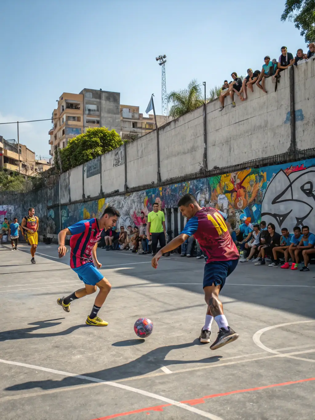 A vibrant image of a community handball competition organized by HBCO HANDBALL CLUB OBJAT CORREZE, capturing the excitement and camaraderie among participants.