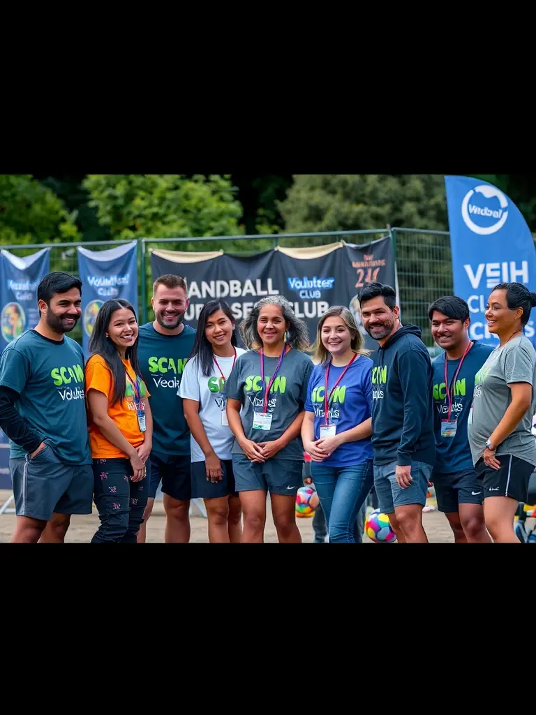 A group photo of HBCO HANDBALL CLUB OBJAT CORREZE members and coaches, celebrating a successful season and highlighting the club's community spirit.